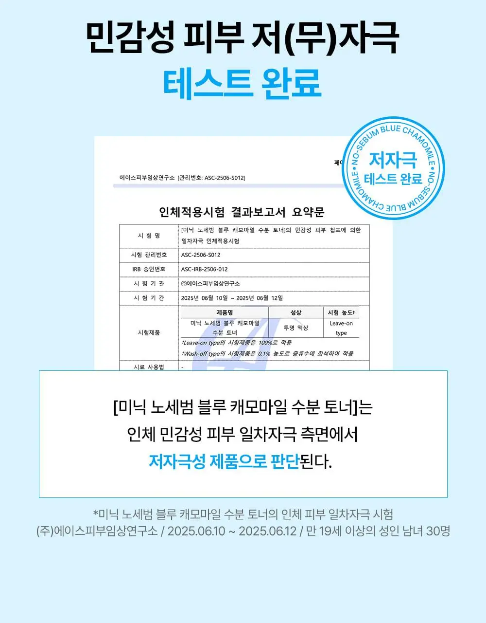 [민감지성피부/유분케어] 미닉 노세범 블루 캐모마일 수분 쿨링 토너 200ml 상세페이지 21